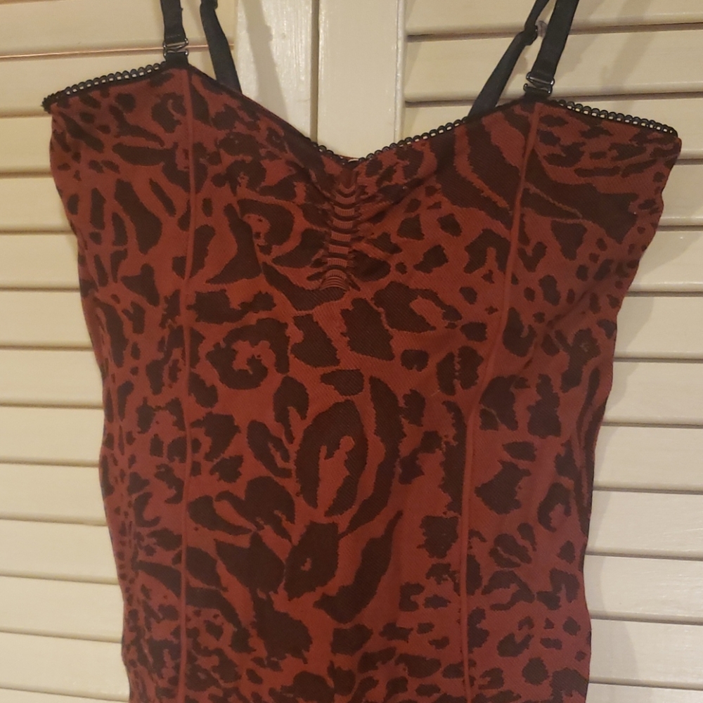 Free people body con cat print glove dress